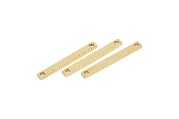 Pirinç Çubuk, 2 Delikli Ham Pirinç Küçük Çubuk Tılsımı, Bağlantı Parçaları (20x2x1mm) A0568
