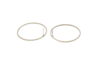Silver Circle Earring, 6 Antique Silver Plated Brass Circle Stud Earrings (34.5x0.80mm) A3887 A6175
