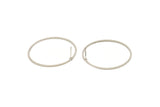 Silver Circle Earring, 6 Antique Silver Plated Brass Circle Stud Earrings (34.5x0.80mm) A3887 A6175