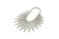 Silver Sun Charm, 2 Silver Tone Sun Charms, Rising Sun Charms, Findings (35x30x0.60mm) SMP2203 Y027