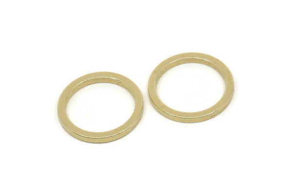 Brass Circle Connectors, Raw Brass Circle Connectors, Findings (16x1.5mm) A5510