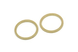 20mm Circle Connectors, Raw Brass Circle Connectors (20x1.5x1.5mm) E008