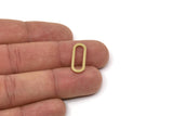 Pirinç Oval Bağlantı Parçası, Ham Pirinç Oval Bağlantı Parçaları, Takılar, Bulgular (20x8x1,5 mm) E004