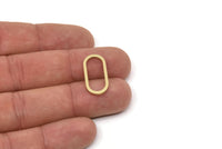 Pirinç Oval Bağlantı Parçası, Ham Pirinç Oval Bağlantı Parçaları, Takılar, Bulgular (22x11x1,5 mm) E005