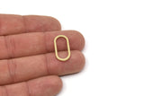 Pirinç Oval Bağlantı Parçası, Ham Pirinç Oval Bağlantı Parçaları, Takılar, Bulgular (22x11x1,5 mm) E005