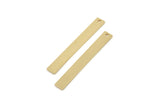 Brass Rectangle Charm, Raw Brass Rectangle Shaped Charms With 1 Hole, Findings (41x5x1mm) A5800