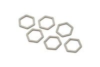 Çelik Petek Charm, Paslanmaz Çelik Altıgen Charmlar, Bağlantı Parçaları (10,5x11,5x0,80 mm) A6255