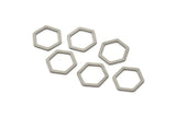 Çelik Petek Charm, Paslanmaz Çelik Altıgen Charmlar, Bağlantı Parçaları (10,5x11,5x0,80 mm) A6255