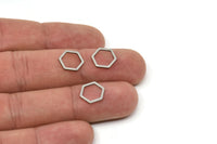 Çelik Petek Charm, Paslanmaz Çelik Altıgen Charmlar, Bağlantı Parçaları (10,5x11,5x0,80 mm) A6255
