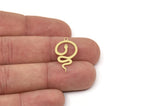 Brass Snake Charm, Raw Brass Snake Charms With 1 Loop, Blanks, Findings (25/30/35x0.60mm) SMP2414