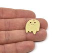 Brass Ghost Charm, Raw Brass Ghost Charms With 1 Loop, Blanks, Findings (15/20/25x0.60mm) SMP2415