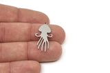Steel Jellyfish Charm, Stainless Steel Jellyfish Charms With 1 Loop, Blanks, Findings (30/40x0.80mm) SMP2419
