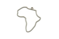 Steel Africa Charm, Stainless Steel African Continent Pendants With 1 Loop, Findings (30x25x0.80mm) SMP2428