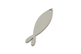 Steel Fish Charm, Stainless Steel Fish Charms With 1 Hole, Findings (30x8x0.80mm) SMP2432