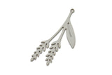 Steel Leaf Charm, Stainless Steel Branch Charms With 1 Loop, Charm Pendants (43x18x0.80mm) SMP2433