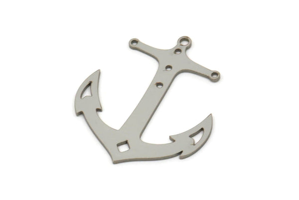 Steel Anchor Charm, Stainless Steel Anchor Shaped Charms With 1 Loop, Pendants, Earring Findings (30x26x0.80mm) SMP2434