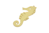 Brass Sea Horse Charm, Raw Brass Sea Horse Shaped Charms With 1 Loop, Findings (40x18x0.60mm) SMP2436
