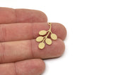 Brass Branch Charm, Raw Brass Branch Charms With 1 Loop, Charm Pendants (30x16.5x0.80mm) SMP2439