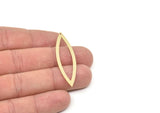 Brass Marquise Charm, Raw Brass Oval Shaped Charms With 1 Hole, Findings (51.5x14x0.80mm) SMP2623 A5749