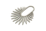 Steel Sun Charm, Stainless Steel Sun Charms, Rising Sun Charms, Findings (30x25x0.80mm) SMP2440