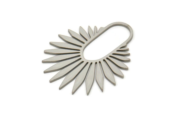 Steel Sun Charm, Stainless Steel Sun Charms, Rising Sun Charms, Findings (30x25x0.80mm) SMP2440