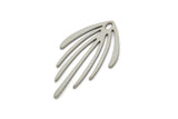 Steel Fringed Charm, Stainless Steel Fringe Shaped Charms With 1 Hole (30x16x0.80mm) SMP2444