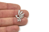 Steel Bird Charm, Stainless Steel Phoenix Charms With 1 Hole, Findings (30x16x0.80mm) SMP2445