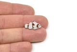 Steel Fish Charm, Stainless Steel Fish Charms With 1 Loop, Clown Fish Findings, Tropical Fish Charm  (13/19/24x0.80mm) SMP2495