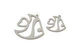 Steel Fish Charm, Stainless Steel Fish Charms With 1 Loop, Fish Findings, Tropical Fish Charm  (20/30x0.80mm) SMP2497