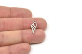 Steel Shell Charm, Stainless Steel Sea Shell Shaped Charms With 1 Loop, Earring Findings (20/30x0.80mm) SMP2501