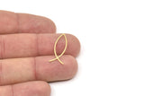 Brass Fish Charm, Raw Brass Fish Charms, Findings (20/25x0.60mm) SMP2507