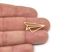 Brass Airplane Charm, Raw Brass Paper Airplane Shaped Charms With 1 Loop, Origami Charm, Origami Jewelry, Findings (15.5x0.60mm) SMP2516