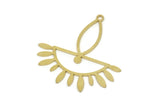 Brass Ethnic Charm, Raw Brass Ethnic Motif Charms With 1 Loop, Earring Charms (30x30x0.60mm) SMP2517
