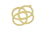 Brass Charm, Raw Brass Motif Charms With 1 Loop, Earring Charms, Pendant Charms, Drop Findings (30x27x0.60mm) SMP2524