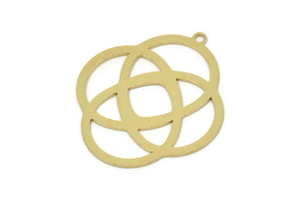 Brass Charm, Raw Brass Motif Charms With 1 Loop, Earring Charms, Pendant Charms, Drop Findings (30x27x0.60mm) SMP2524