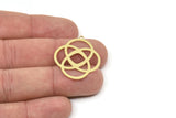 Brass Charm, Raw Brass Motif Charms With 1 Loop, Earring Charms, Pendant Charms, Drop Findings (30x27x0.60mm) SMP2524