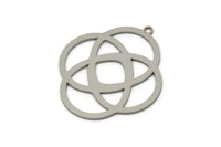 Steel Charm, Stainless Steel Motif Charms With 1 Loop, Earring Charms, Pendant Charms, Drop Findings (30x27x0.80mm) SMP2524