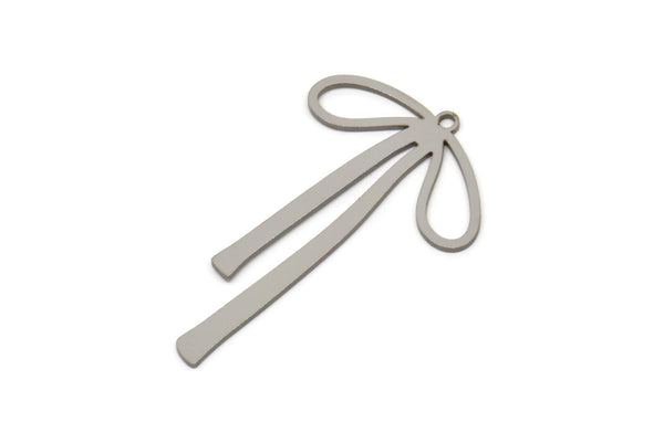 Çelik Kurdele Tılsımı, 1 Halkalı Paslanmaz Çelik Papyon Tılsımları, Küçük Kurdele Tılsımları, Kurdele Bağlantı Parçaları, Bulgular (38x25x0,80 mm) SMP2525