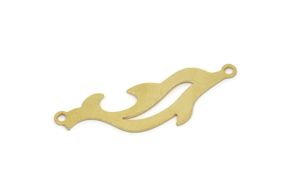 Pirinç Yunus Tılsımı, 2 Halkalı Ham Pirinç Yunus Şekilli Tılsımlar, Küpe Tılsımı, Bağlantı Parçaları, Bulgular (31x10x0,60 mm) SMP2530