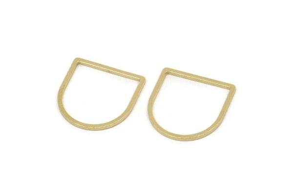 D Şekilli Yüzükler, Ham Pirinç D Şekilli Tılsımlar, Bağlantı Parçaları, Geometrik Bulgular (16x16x1mm) A5915