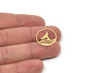Brass Round Charm, Raw Brass Whale Tail Charms With 1 Loop, Tail Charms, Pendants, Findings (22/27/32x0.60mm) SMP2449