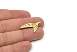 Brass Tail Charm, Raw Brass Fish Tail Charms With 1 Loop, Tail Charms, Pendants, Findings (30.5/40.5x0.60mm) SMP2450
