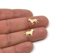 Brass Dog Blank, Raw Brass Tiny Dog Blanks, Blanks For Stud, Animal Jewelry Findings (10.5x16x0.80mm) SMP2539