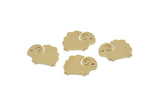 Brass Ram Blank, Raw Brass Tiny Ram Shaped Blanks, Blanks For Stud, Animal Jewelry Findings (11x15x0.80mm) SMP2541