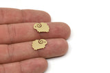 Brass Ram Blank, Raw Brass Tiny Ram Shaped Blanks, Blanks For Stud, Animal Jewelry Findings (11x15x0.80mm) SMP2541
