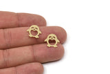 Brass Penguin Blank, Raw Brass Tiny Penguin Blanks, Blanks For Stud, Animal Jewelry Findings (15x14x0.80mm) SMP2543