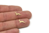 Brass Gazelle Blank, Raw Brass Tiny Gazelle Blanks, Blanks For Stud, Animal Jewelry Findings (8.5x15x0.80mm) SMP2544
