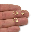 Brass Round Blank, Raw Brass Tiny Star Shaped Blanks, Geometric Findings (13x10x0.80mm) SMP2546