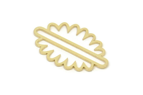 Pirinç Bulut Tılsımı, Ham Pirinç Bulut Şekilli Tılsımlar, Küpe Tılsımları, Boş Bulgular (25x15x0,60 mm) SMP2469