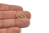 Brass Cloud Charm, Raw Brass Cloud Shaped Charms, Earring Charms, Blank Findings (30x15x0.60mm) SMP2470
